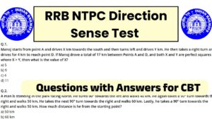 RRB NTPC Direction Test Questions with Answers for CBT