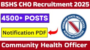BSHS CHO Recruitment 2025
