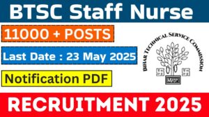 BTSC Staff Nurse Recruitment 2025