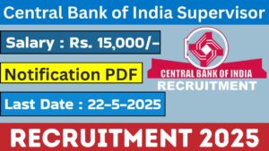 Central Bank of India Supervisor Recruitment 2025