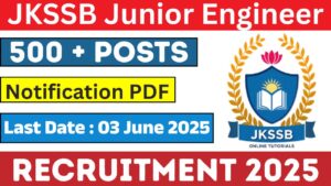 JKSSB JE Recruitment 2025