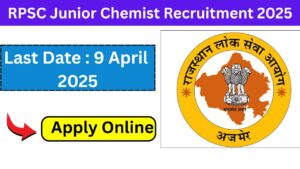 RPSC Junior Chemist Recruitment 2025
