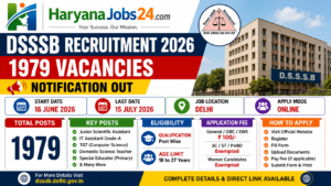 DSSSB Recruitment 2026.