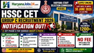 HSSC CET Group C Recruitment 2026