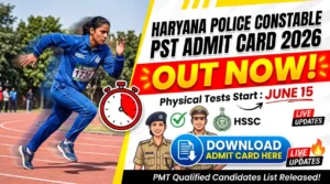 Haryana Police Constable PST Admit Cards 2026