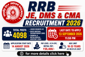 RRB JE Recruitment 2026
