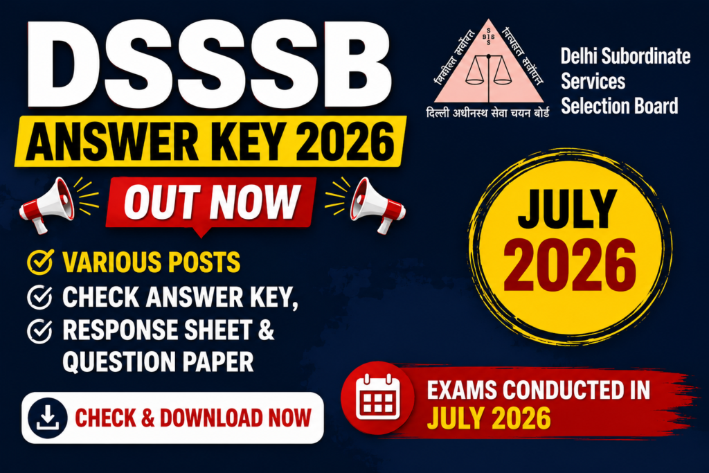DSSSB Answer Key 2026