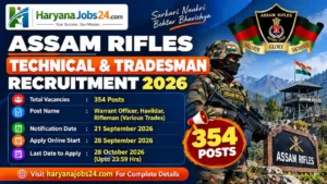 Assam Rifles Tradesman Recruitment 2026