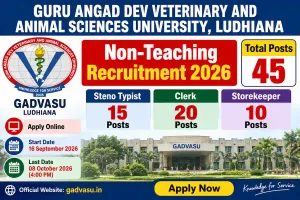GADVASU Non-Teaching Recruitment 2026