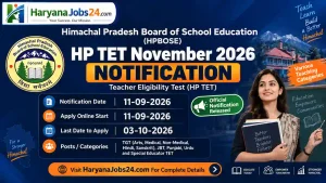 HP TET November 2026 Notification