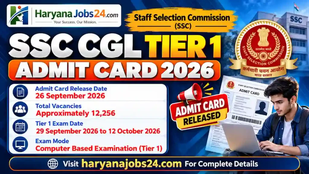 SSC CGL Tier 1 Admit Card 2026