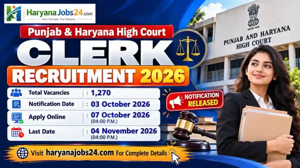 Punjab Courts Clerk Recruitment 2026