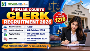 Punjab Courts Clerk Recruitment 2026