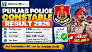 Punjab Police Constable Result 2026